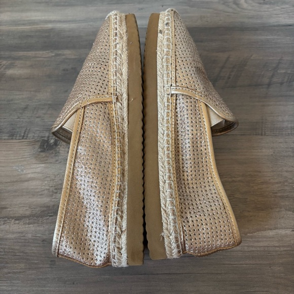 Michael Kors Gold Glitter Espadrilles Flats Size 8.5 - Picture 9 of 14